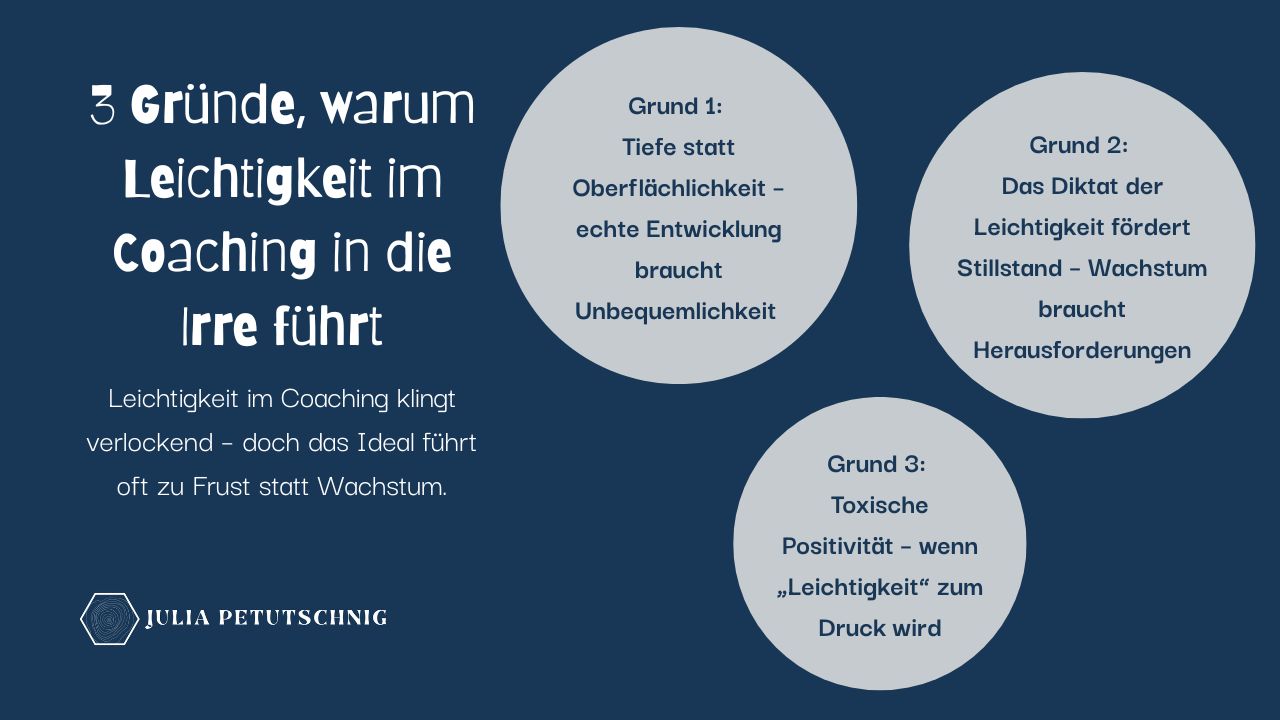 Schema - Gründe warum Leichtigkeit im Coaching in die Irre führt. Julia Petutschnig
